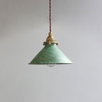 Contemporary Industrial Cone Iron Copper 1-light Pendant Light for Living Room BulbSquare