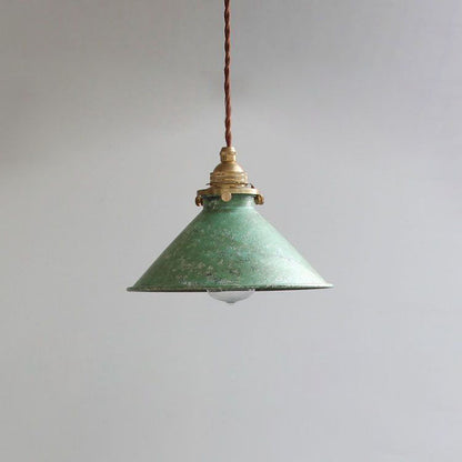 Contemporary Industrial Cone Iron Copper 1-light Pendant Light for Living Room