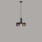 Contemporary Industrial Cylindrical Tapered Cement Iron 1-light Pendant Light for Living Room Lumendat