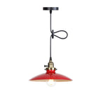 Industrial Iron Multicolor Bowl 1-light Pendant Light BulbSquare