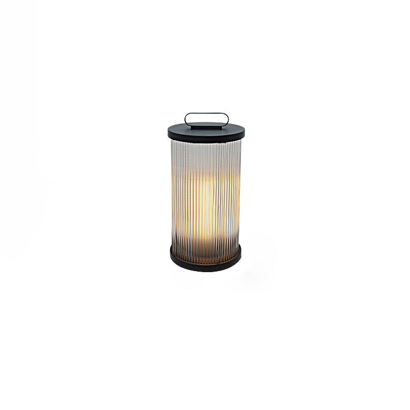 Modern Simplicity Cylinder Glass Steel 1-Light Landscape Light For Outdoor Patio Lumendat