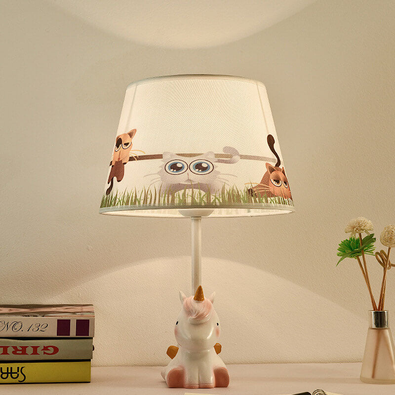Lumendat Nordic Fun Cartoon Pattern Resin Fabric Children 1-Light Table Lamp Lumendat