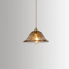 Vintage Amber Glass 1-light Pendant Light BulbSquare