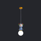Lumendat Nordic Cartoon Resin Rocket Snowman 1-Light Kids Pendant Light Lumendat
