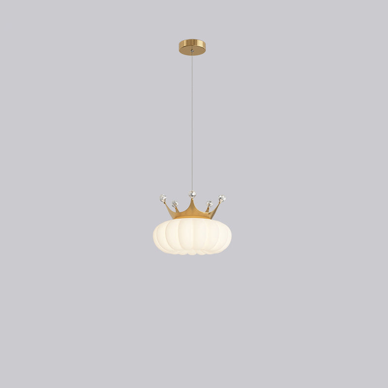 Lumendat Contemporary Creative Kids Cloud Crown Iron PE Crystal LED Pendant Light For Bedroom Lumendat
