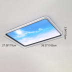 Modern Simplicity Iron Acrylic Round Square Rectangular Sunny Sky LED Flush Mount Ceiling Light For Living Room Lumendat