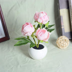 Modern Creative Simulation Tulip Peony LED Night Light Table Lamp Lumendat