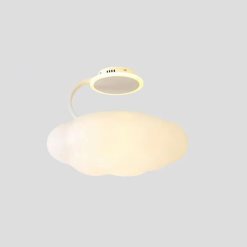 Lumendat Modern Simplicity Cream PE Cloud Pumpkin Shade Iron LED Kids Pendant Light For Bedroom Lumendat