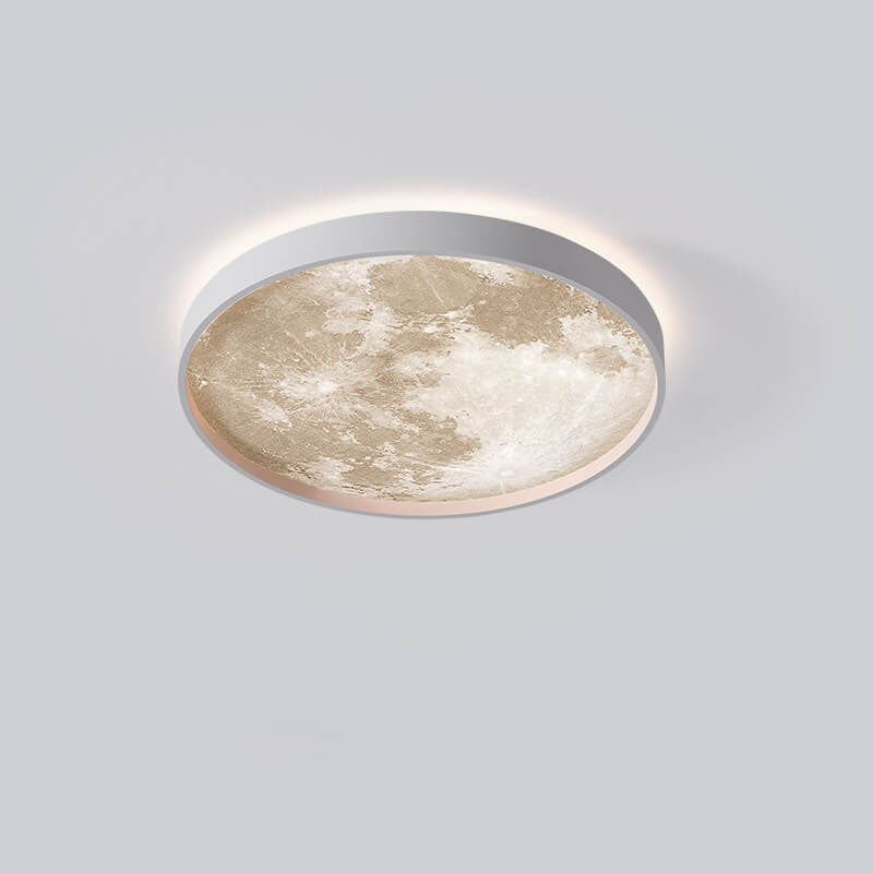 Nordic Creative Moon Round LED Flush Mount Ceiling Light BulbSquare