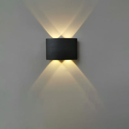 Modern Minimalist Waterproof Cylinder Rectangular Aluminium Iron Acrylic LED Wall Sconce Lamp For Outdoor Patio