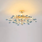 Modern Luxury Rose Iron Ceramic Crystal 6/7/8 Light Chandelier Lumendat