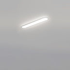 Modern Minimalist Iron Aluminum Acrylic Strip Elliptical LED Flush Mount Ceiling Light for Hallway