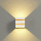 Outdoor Minimalist Square Cube Aluminum Waterproof LED Wall Sconce Lamp Lumendat