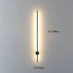 Modern Minimalist Aluminum Straigh Line LED Wall Sconce Lamp For Living Room