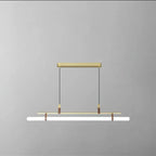 Nordic Minimalist Long Strip Leather LED Island Light Chandelier Lumendat