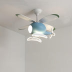Lumendat Simple Cartoon Aircraft LED Downrods Ceiling Fan Light Lumendat