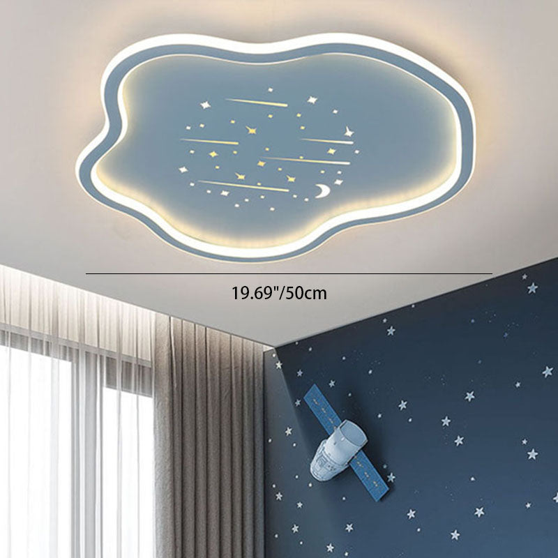 Lumendat Contemporary Creative Kids Cloudy Iron Silicone LED Flush Mount Ceiling Light For Bedroom Lumendat