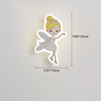 Lumendat Contemporary Creative Acrylic Cartoon Fairy Astronaut Iron LED Kids Wall Sconce Lamp For Bedroom Lumendat