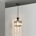 Contemporary Luxury Radiant Prismatic Clear Crystal Shade 1-light Pendant Light for Living Room