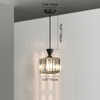 Contemporary Luxury Radiant Prismatic Clear Crystal Shade 1-light Pendant Light for Living Room