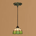 Tiffany Stained Glass Dome Shade European 1-light Pendant Light Lumendat