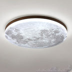 Nordic Minimalist Moon Round Pvc LED Flush Mount Ceiling Light BulbSquare