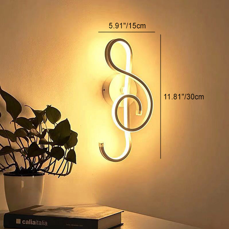 Contemporary Creative Bar Wave Aluminium Acrylic LED Wall Sconce Lamp For Living Room Lumendat