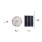 Modern Round Solar LED Remote Control Outdoor Indoor Flush Mount Lighting Lumendat
