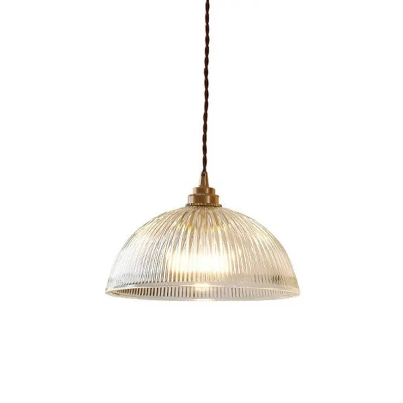 Modern Simple Clear Glass Dome Pot Lid 1-light Pendant Light Lumendat