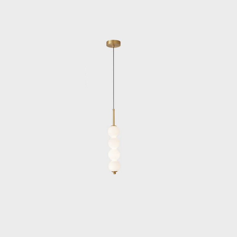 Nordic Creative Brass Spherical Glass Long Strip LED Pendant Light BulbSquare