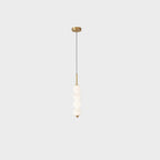 Nordic Creative Brass Spherical Glass Long Strip LED Pendant Light BulbSquare