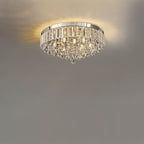 Modern Luxury Round Iron Crystal Beads 6/9-Light Flush Mount Ceiling Light For Living Room Lumendat