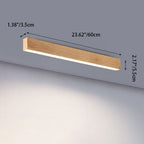 Modern Minimalist Wood Grain Aluminum Strips LED Flush Mount Ceiling Light BulbSquare