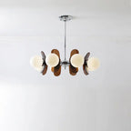 Modern Mid-century Acrylic Magic Bean Glass Shade 3/5/6/8-light Chandelier for Living Room BulbSquare