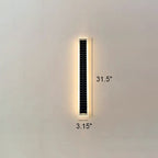 Minimalist Outdoor Solar Rectangular Strip Waterproof Patio LED Wall Sconce Lamp Lumendat