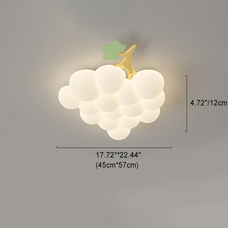 Lumendat Contemporary Creative Kids Grape Iron Plastic LED Flush Mount Ceiling Light For Bedroom Lumendat