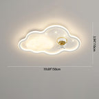 Lumendat Modern Art Deco Kids Iron PE Cloud Rainbow Semicircular Astronaut LED Flush Mount Ceiling Light For Bedroom Lumendat