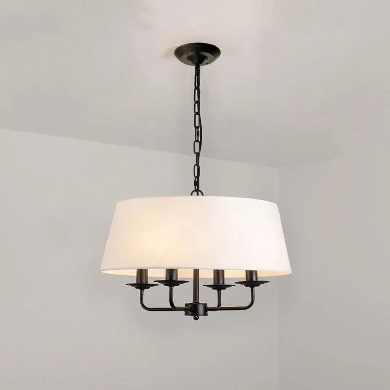 European Vintage Classic Iron Cloth 4-light Pendant Light Lumendat