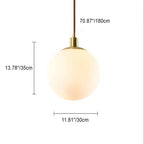 Nordic Minimalist White Orb 1-light Pendant Light Lumendat