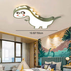 Lumendat Modern Childlike Dinosaurs Cartoon Iron Acrylic LED Flush Mount Ceiling Light Lumendat