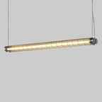 Contemporary Industrial Long Metal Acrylic 1/2 Light Island Light Chandelier for Dining Room Lumendat