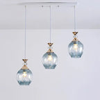 Contemporary Nordic Gradient Glass Metal Orb 1/3 Light Island Light Chandelier for Living Room Lumendat
