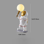 Contemporary Creative Cartoon Astronaut Resin ABS 1-Light Wall Sconce Lamp For Bedroom