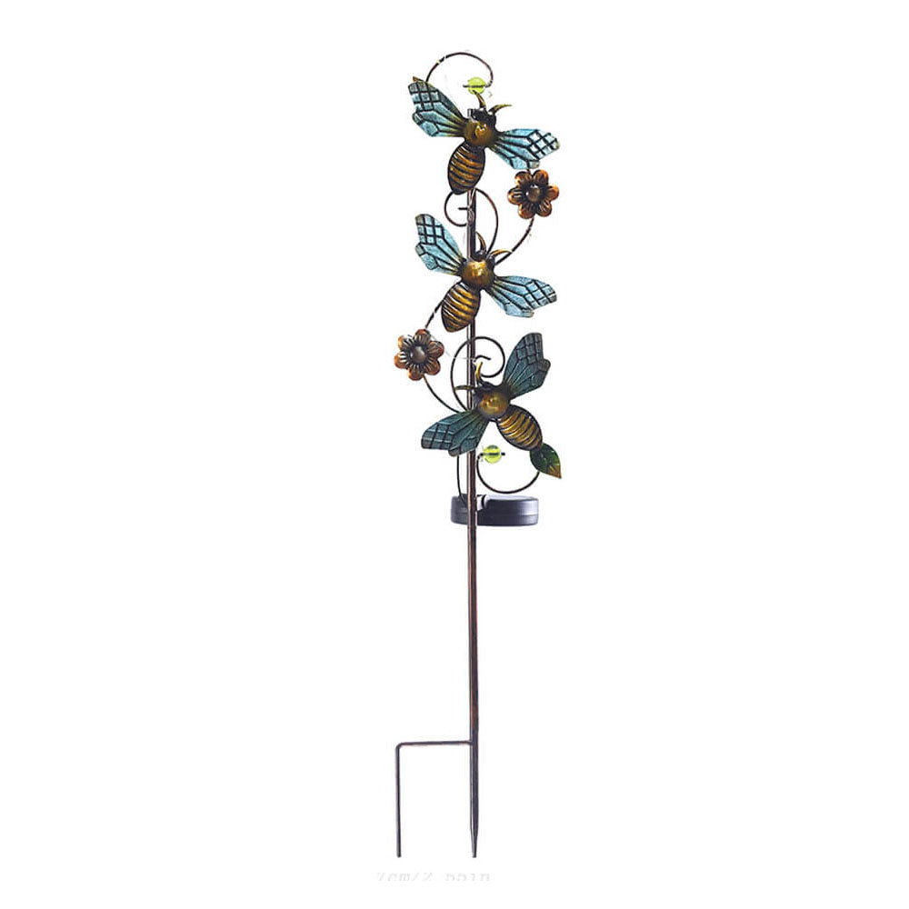 Solar Iron Hummingbird Butterfly Dragonfly Garden Lawn Landscape Light Lumendat