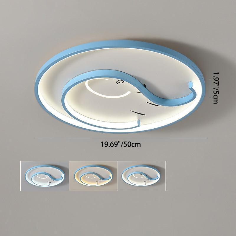Lumendat Contemporary Creative Bee Elephant Star Kids Hardware Acrylic LED Flush Mount Ceiling Light For Bedroom Lumendat