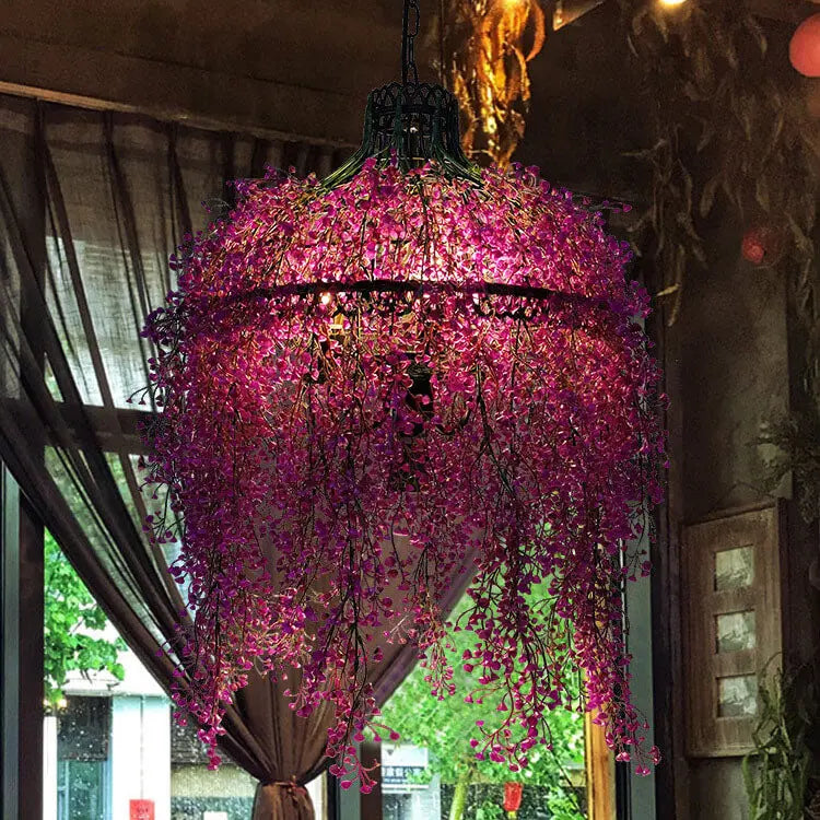 Creative Plant Vine 3-light Chandelier – Botanical Lobelia & Willow Designs Lumendat