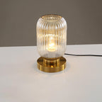 Nordic Striped Glass Oval Design 1-Light Table Lamp Lumendat
