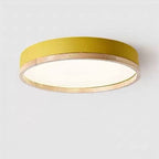 Simple Macaron Round Acrylic LED Flush Mount Ceiling Light BulbSquare