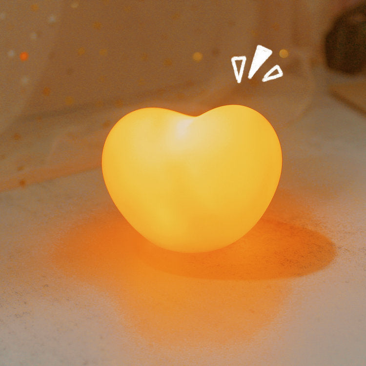 Contemporary Creative Rubber Coating Heart LED Night Light Table Lamp For Bedroom Lumendat