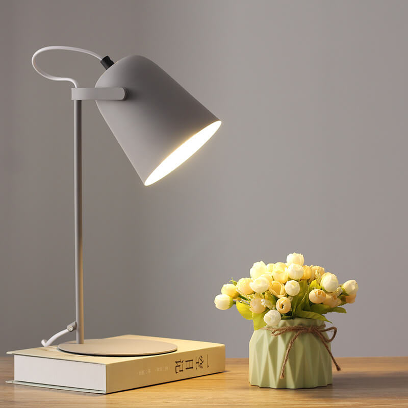 Nordic Macaron Color Creative Iron Bucket Design 1-Light Table Lamp Lumendat